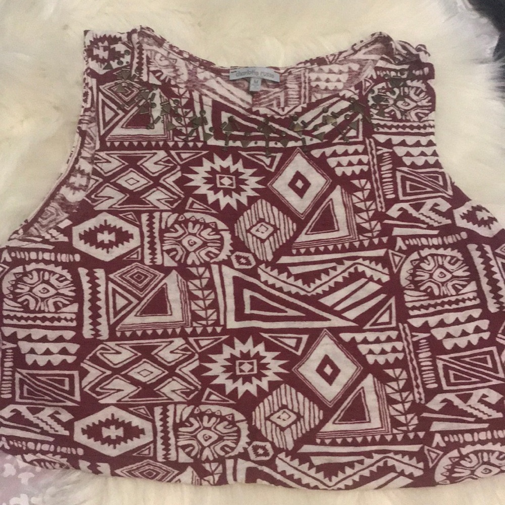 Maroon crop top